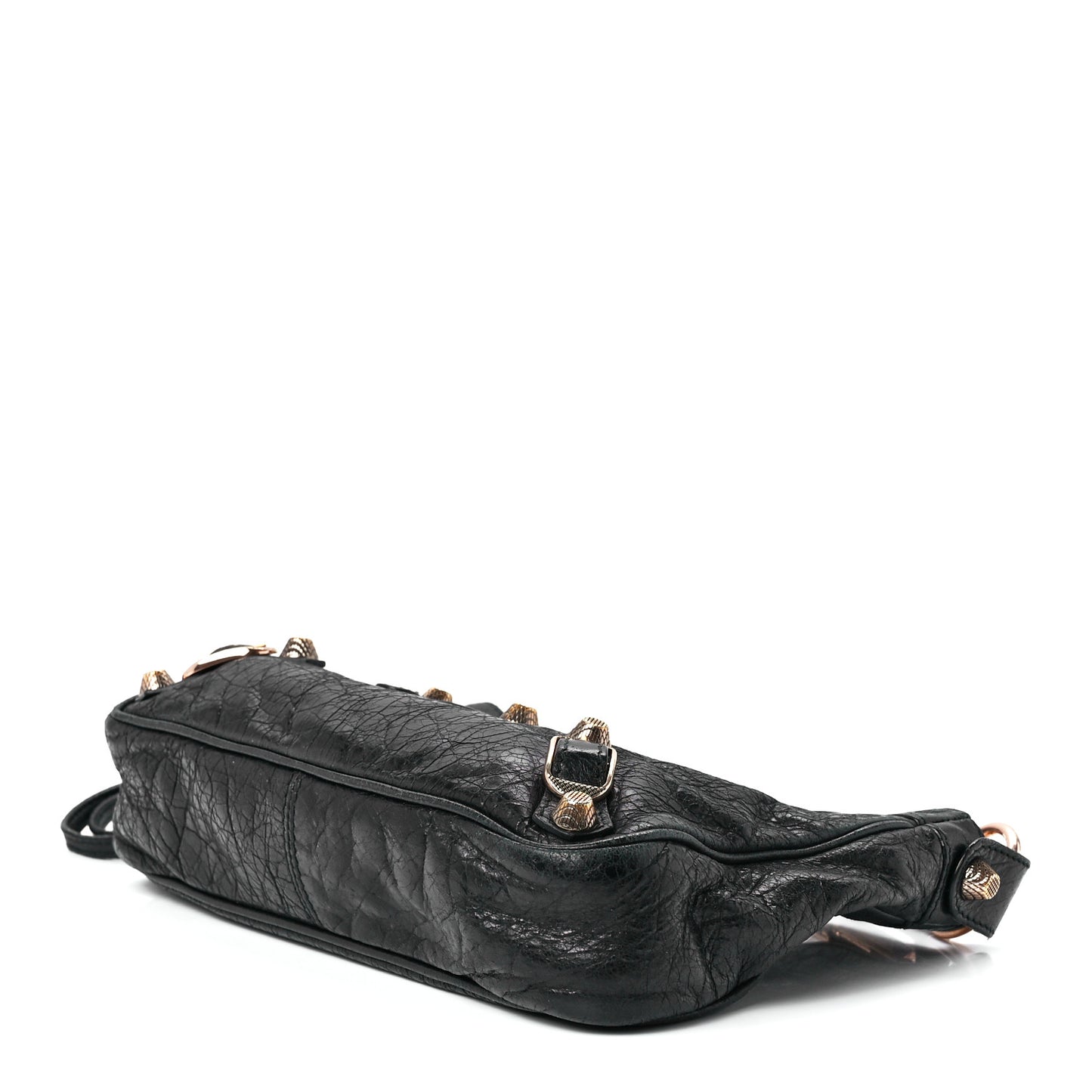 Agneau Giant 12 Rose Gold Hardware Hip Black