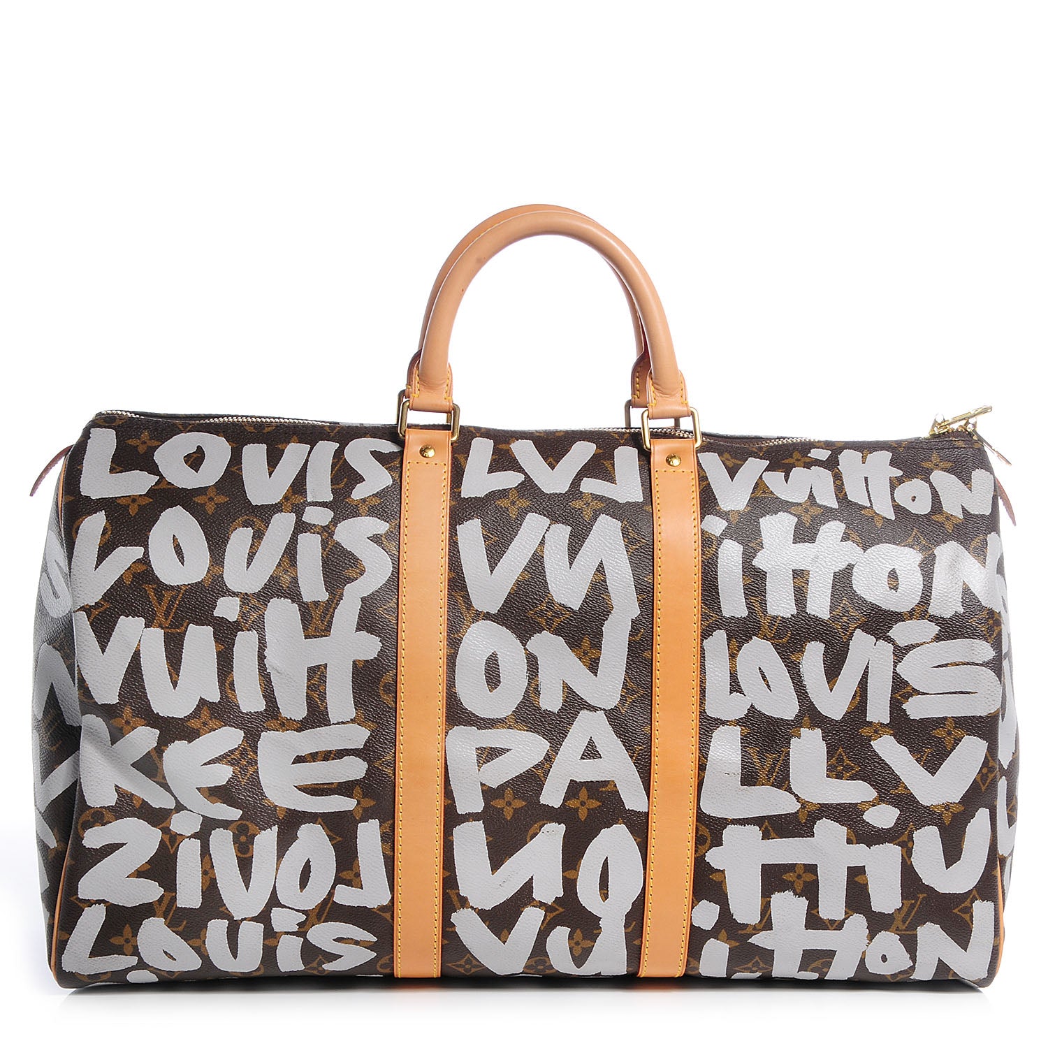 Louis Vuitton Graffiti Keepall 50 Silver 1 of 7