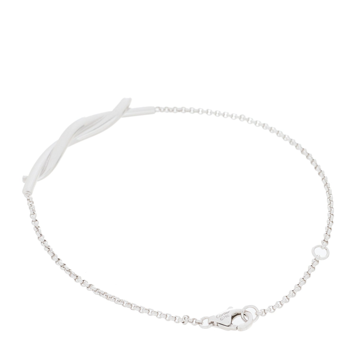Cartier 18K White Gold Entrelaces Bracelet 2 of 3