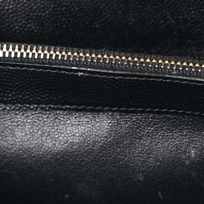Saint Laurent Grain De Poudre Matelasse Chevron Monogram Chain Wallet Black 19 of 23