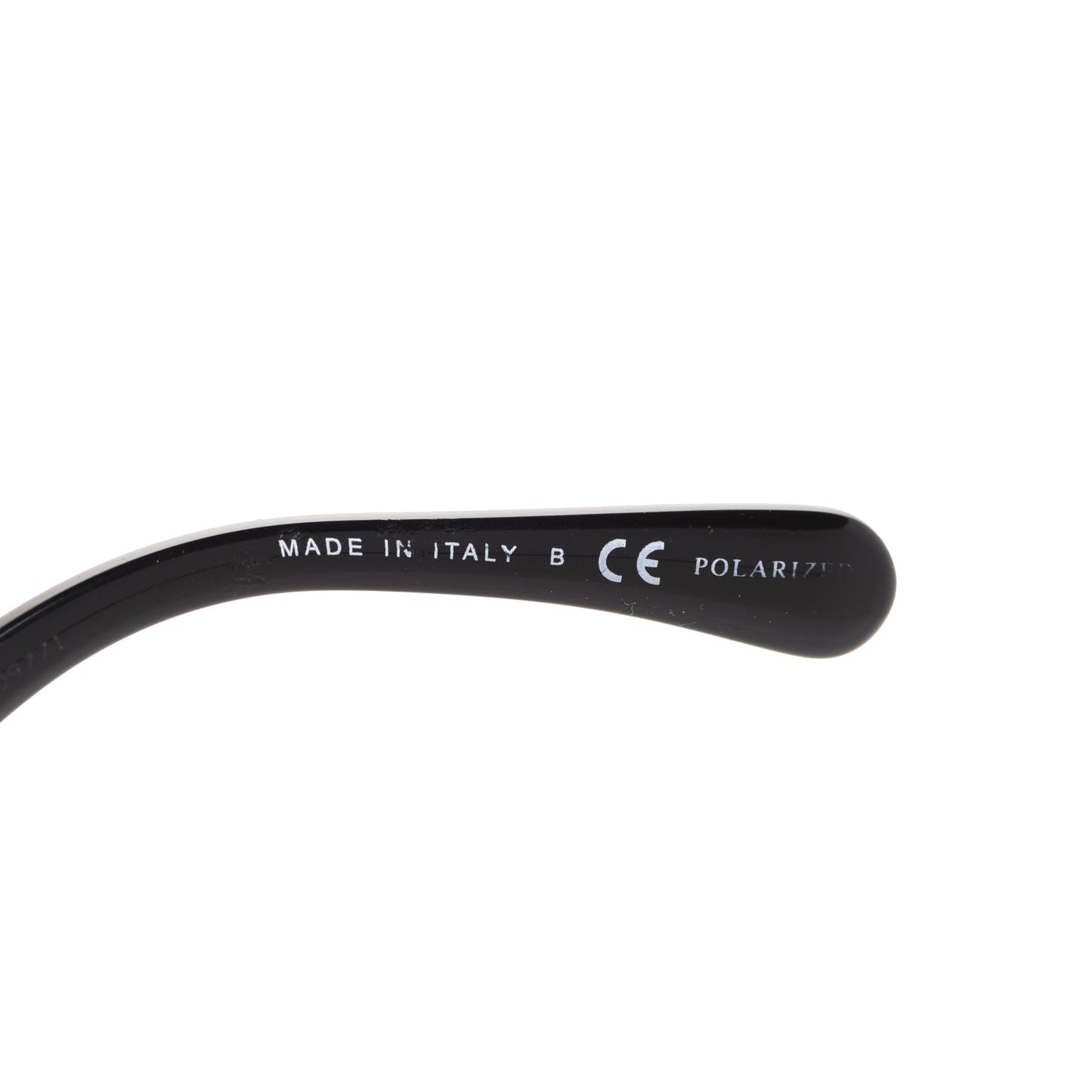 Acetate Strass Polarized Square Sunglasses 5422-B Black