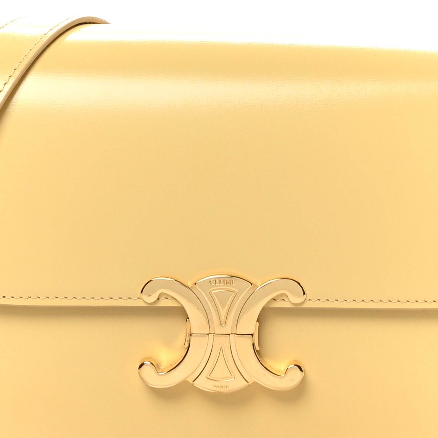 Shiny Calfskin Medium Triomphe Limestone