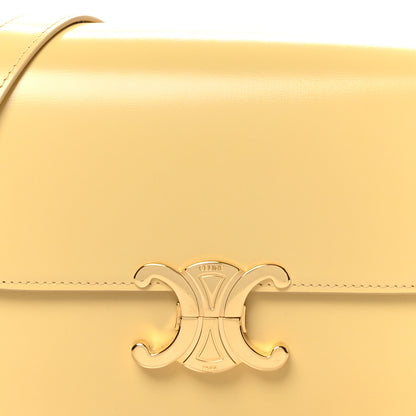 Celine Shiny Calfskin Medium Triomphe Limestone 8 of 10