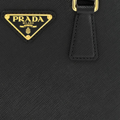 Prada Saffiano Lux Micro Galleria Shoulder Bag Black 7 of 9