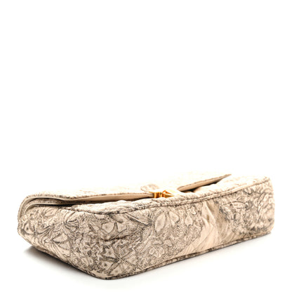 Prada Tessuto Nylon Quilted Floral Flap Beige 3 of 10