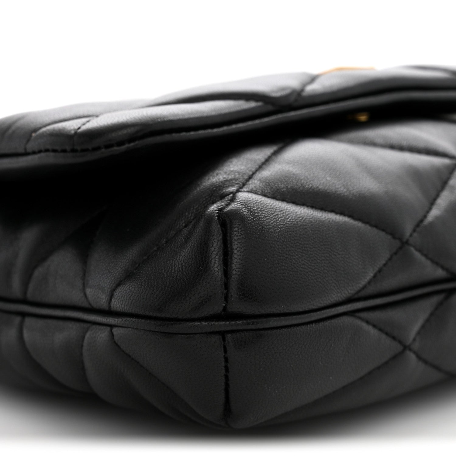 Saint Laurent Lambskin Quilted Le 57 Diamond Shoulder Bag Black 9 of 10