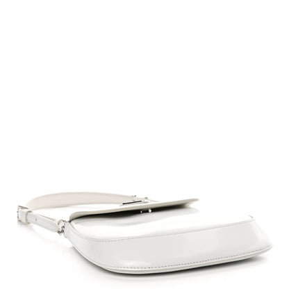 Prada Spazzolato Mini Cleo Flap Adjustable Strap Shoulder Bag White 3 of 4
