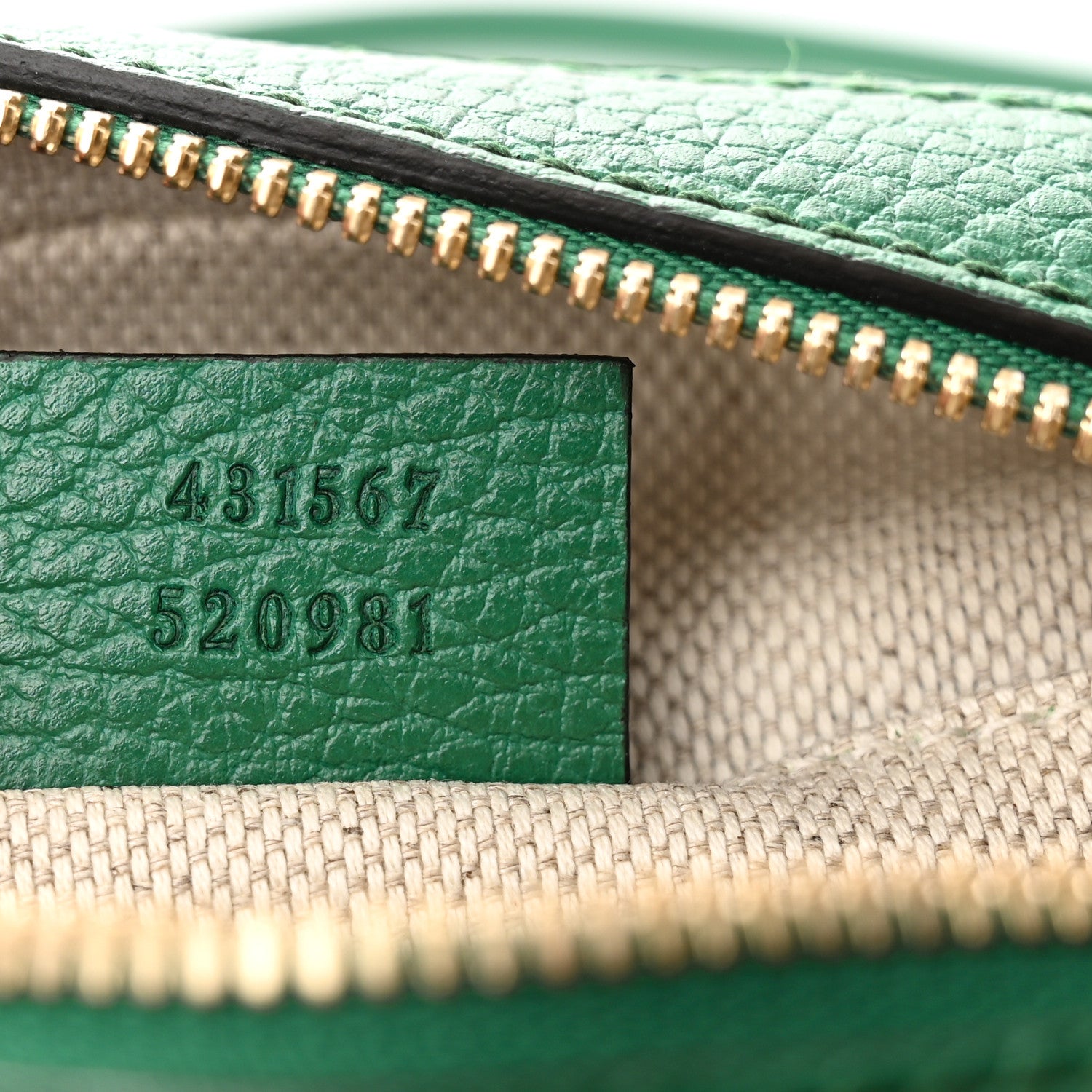 Gucci Pebbled Calfskin Small Soho Disco Bag Emerald Green 7 of 10