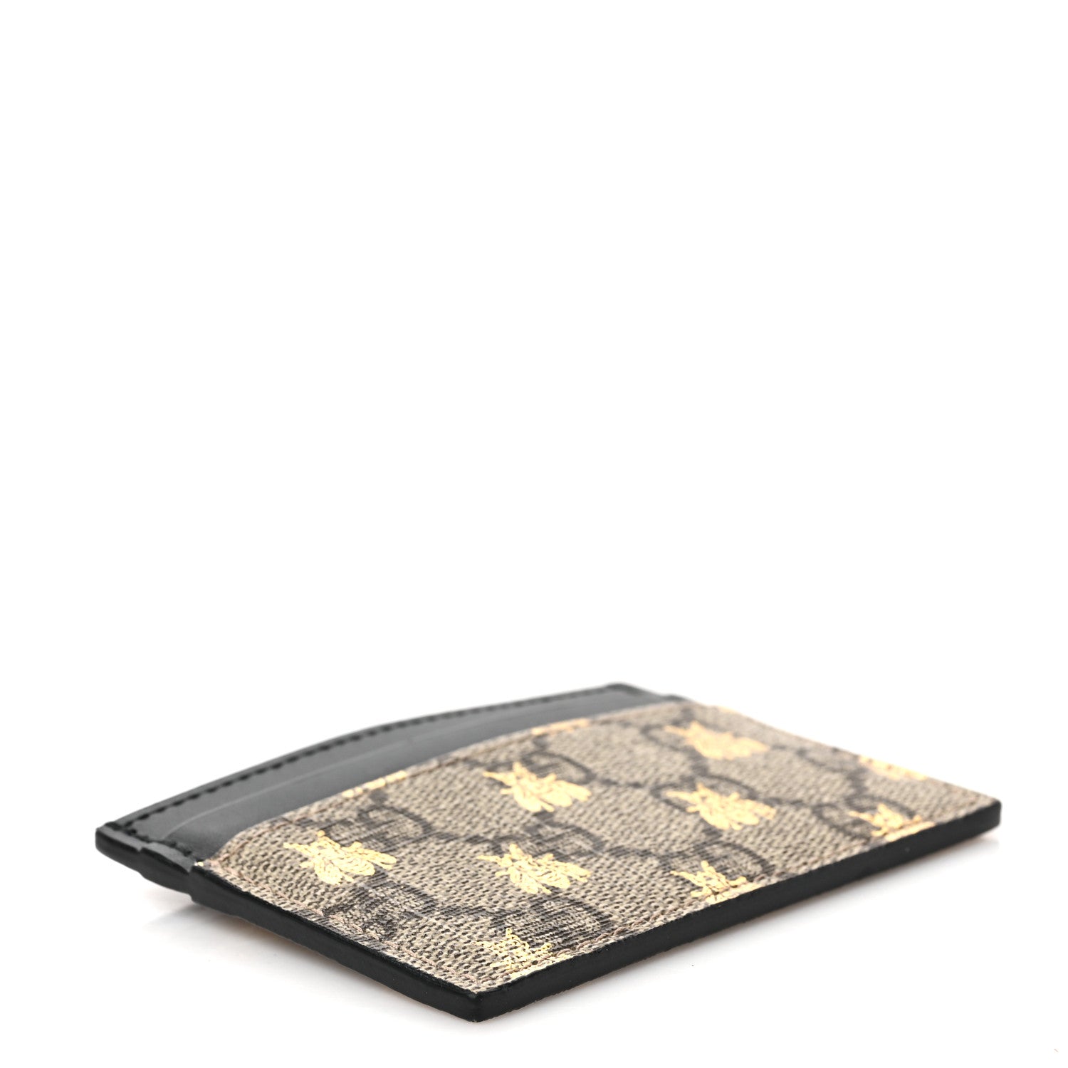 Gucci GG Supreme Monogram Bees Card Holder Black 4 of 6