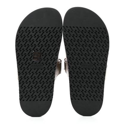 Hermes Epsom Womens Chypre Sandals 36 Etoupe 5 of 9