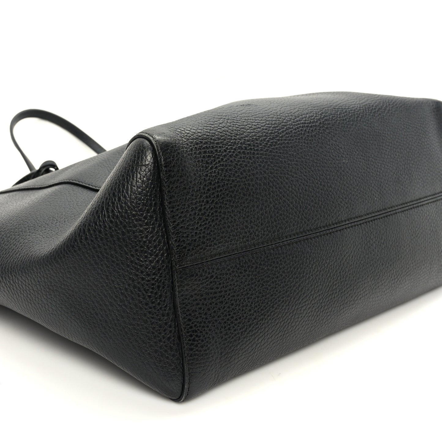 Pebbled Calfskin Medium Swing Tote Black