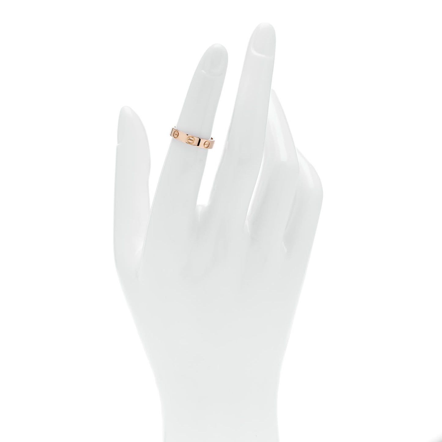 18K Pink Gold 3.5mm LOVE Wedding Band Ring 48 4.5