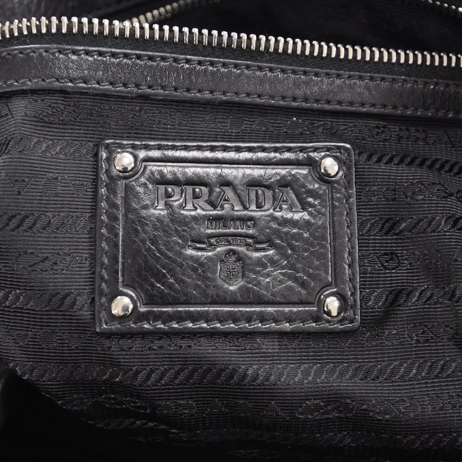 Prada Leather Satchel Nero Black 7 of 9