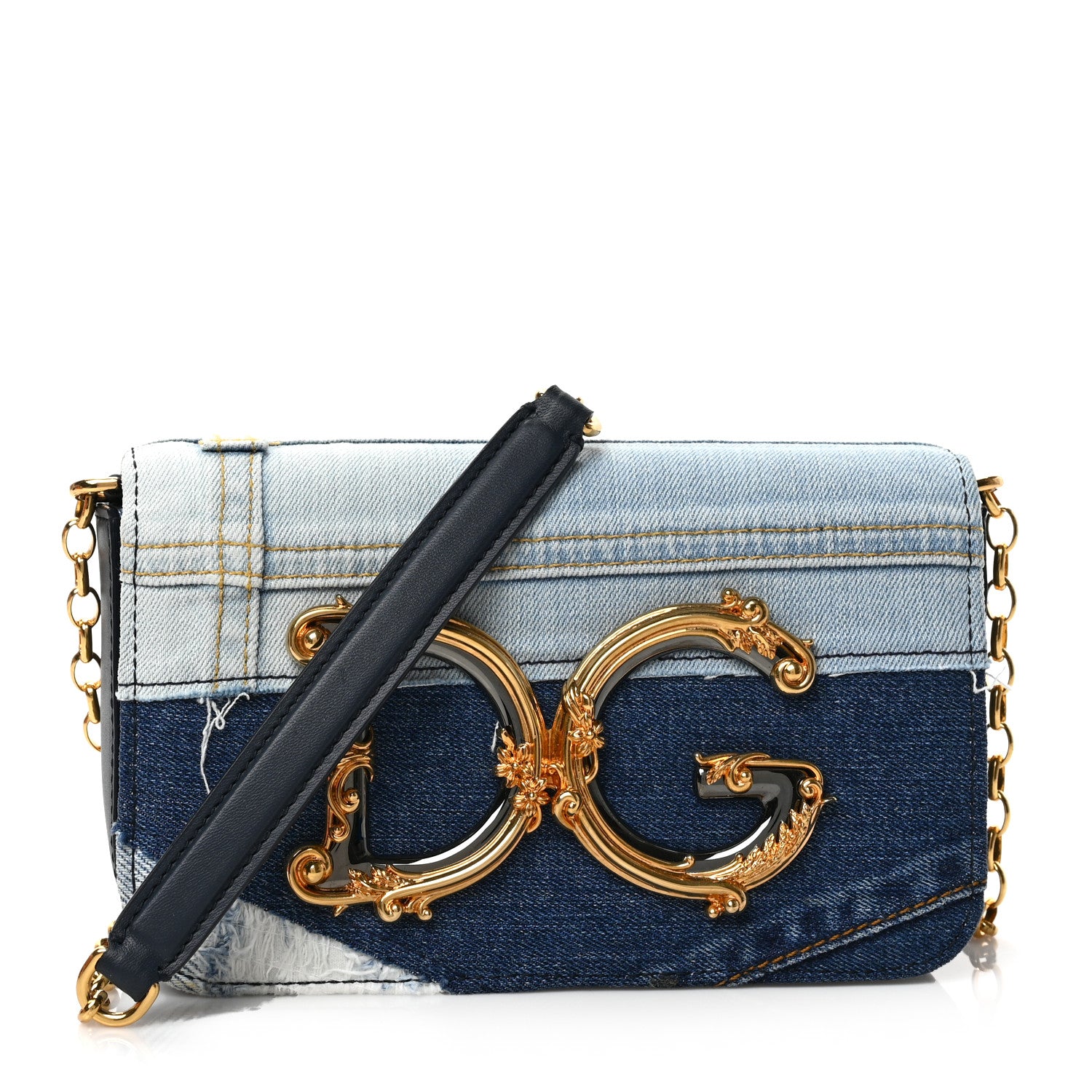 Dolce & Gabbana Denim DG Girls Shoulder Bag Blue 1363704