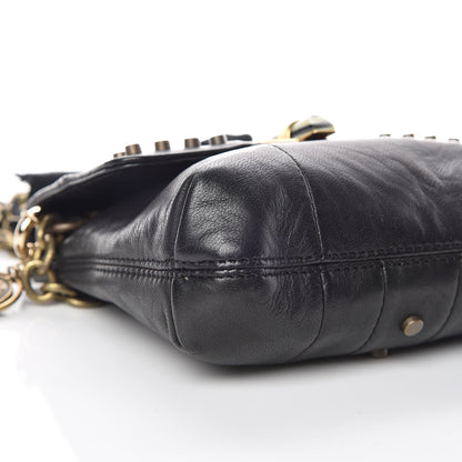 Lanvin Lambskin Patchwork Studded Mini Happy Pop Crossbody Black 5 of 9