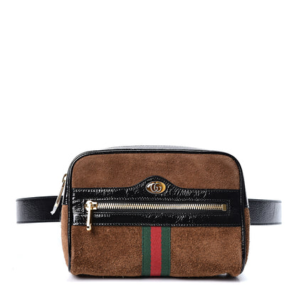 Gucci Suede Small Ophidia Belt Bag 85 34 Brown 1 of 11