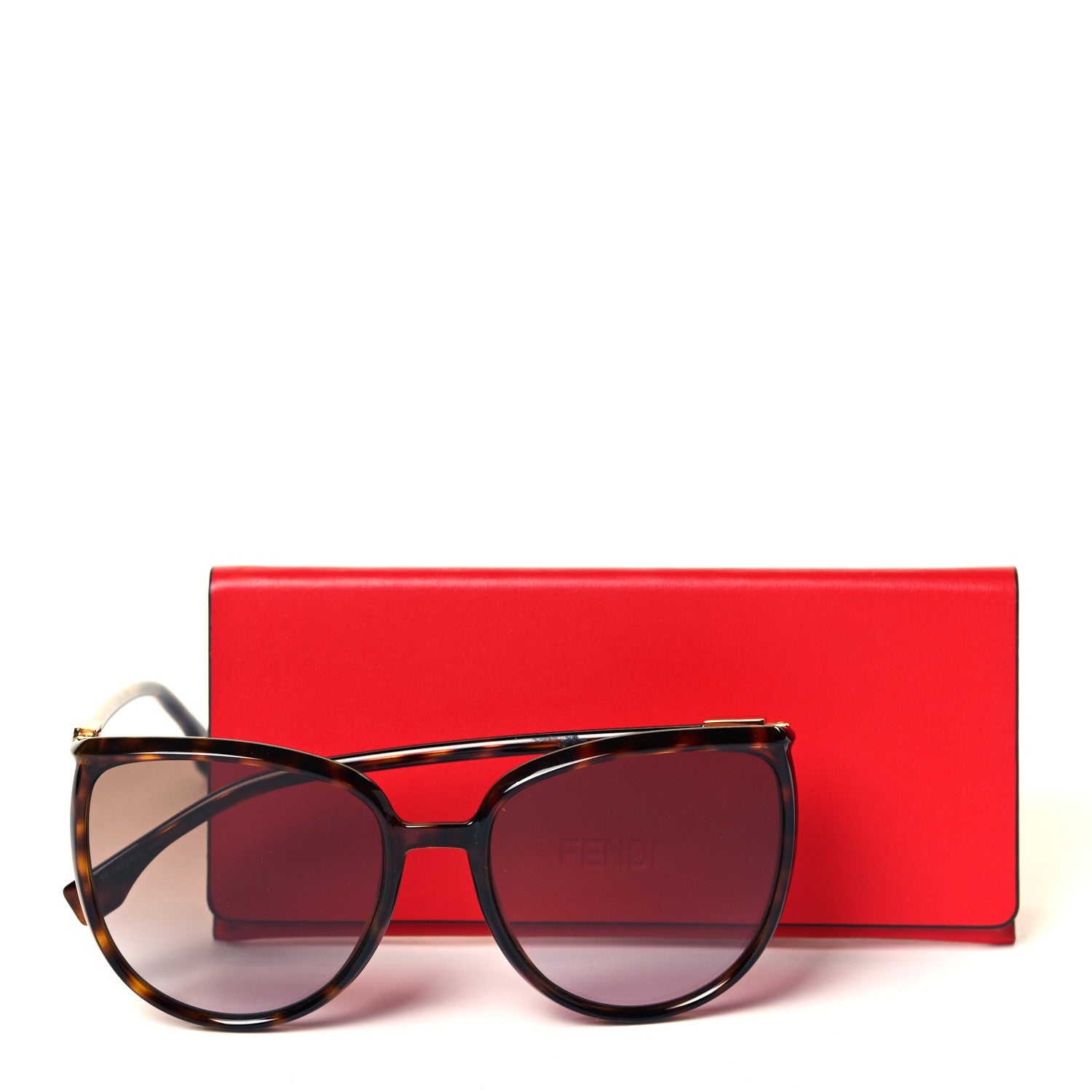 Fendi Acetate Cat Eye Sunglasses FF 0432/G/S Tortoise 7 of 7