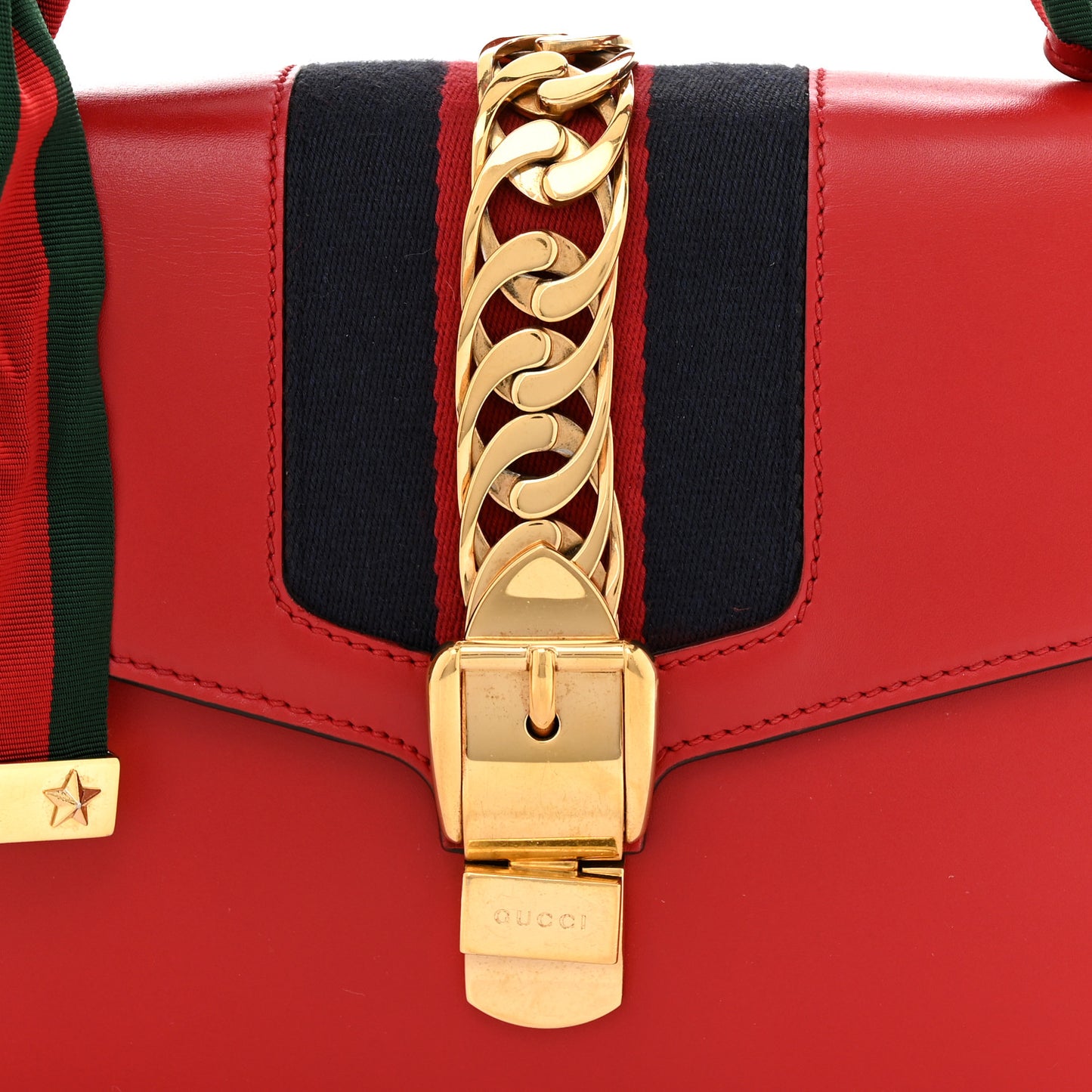 Calfskin Small Sylvie Shoulder Bag Hibiscus Red