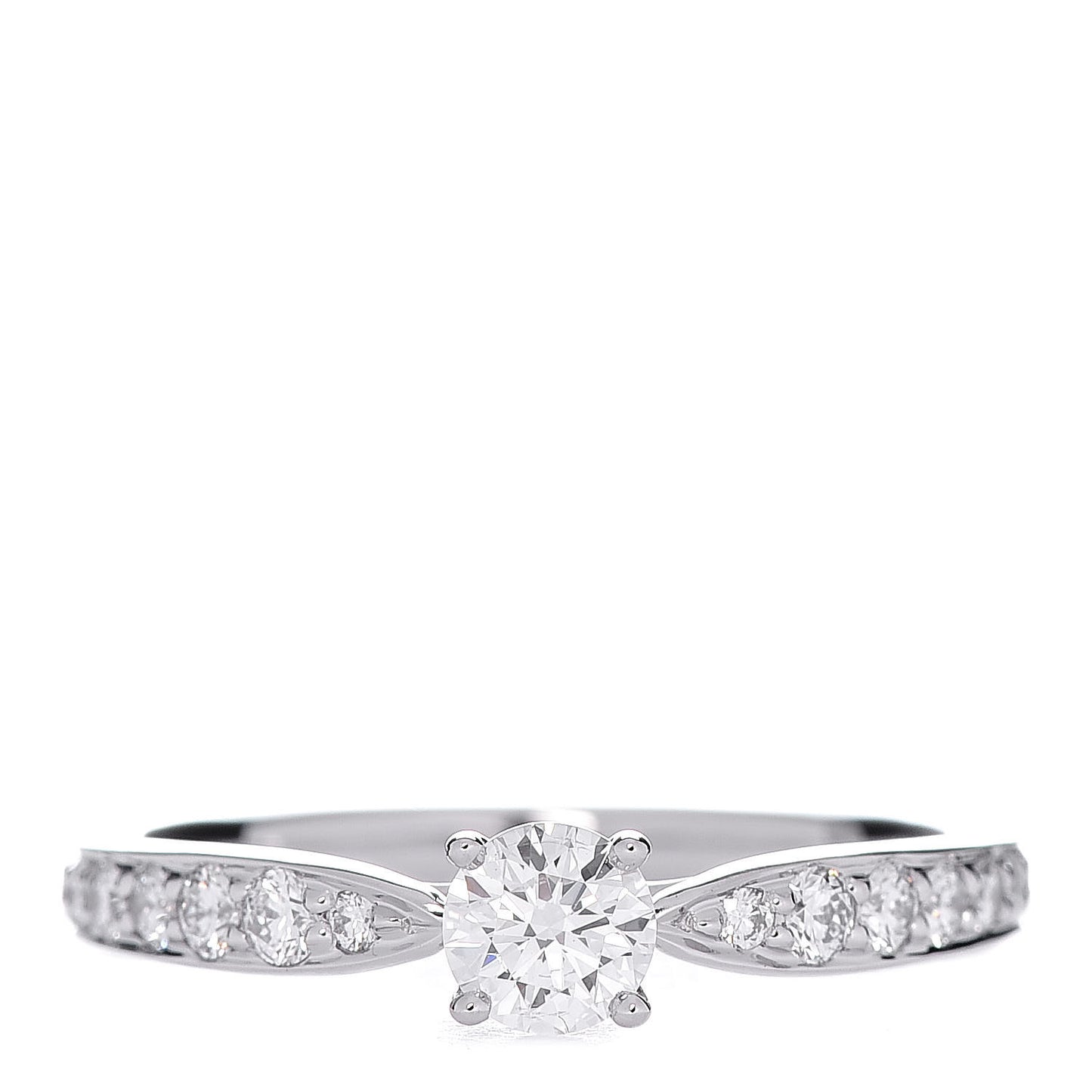 Platinum Diamond .20ct Round Brilliant Harmony Engagement Ring 47 4