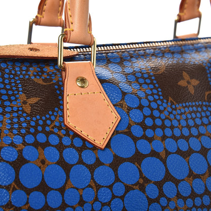 Louis Vuitton Monogram Kusama Town Speedy 30 Blue 8 of 9