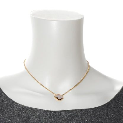 Van Cleef & Arpels 18K Yellow Gold Mother of Pearl Pure Alhambra Necklace 2 of 7