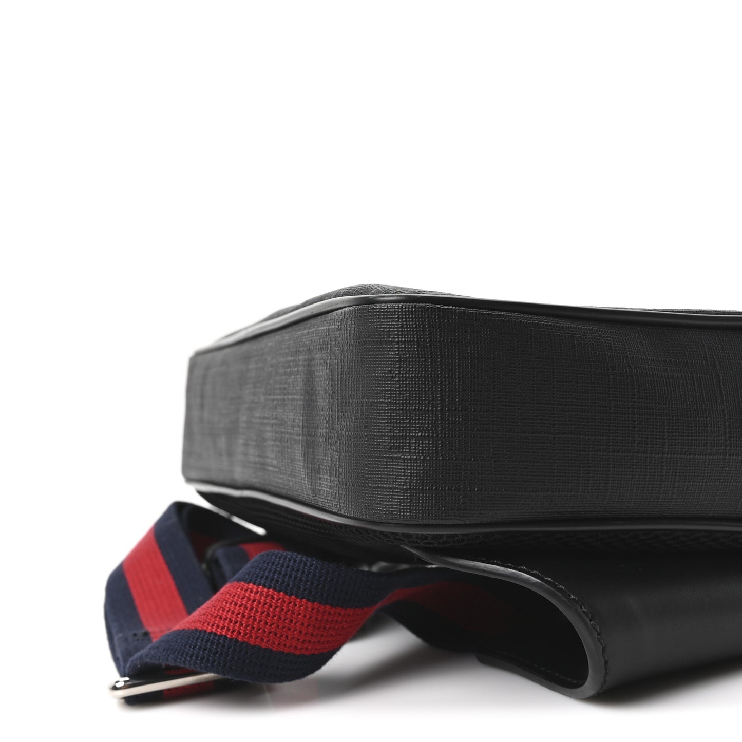 Soft GG Supreme Monogram Web Belt Bag Black Grey