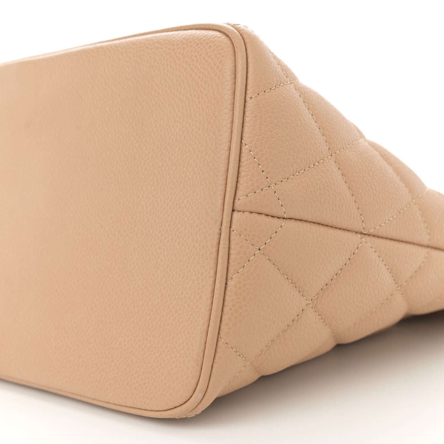 Caviar Quilted Medallion Tote Beige