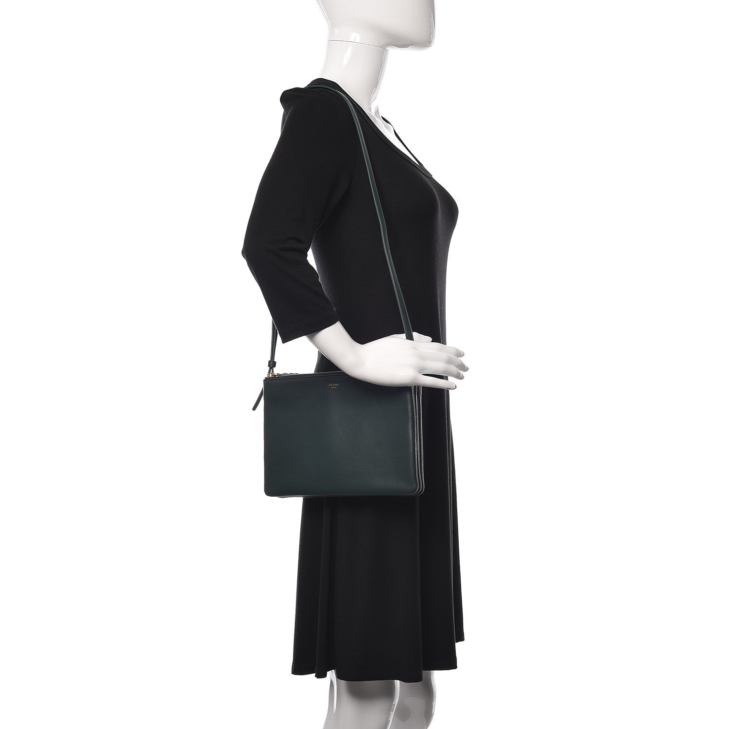 Celine Lambskin Large Trio Crossbody Bag Amazone 2 of 12