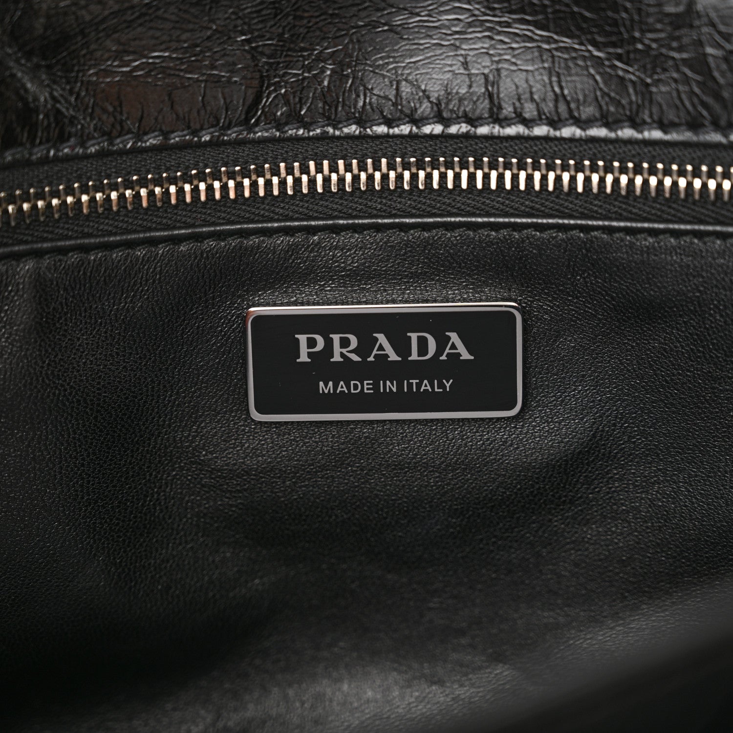 Prada Glossy Calfskin Medium Sound Shoulder Bag Black 6 of 12