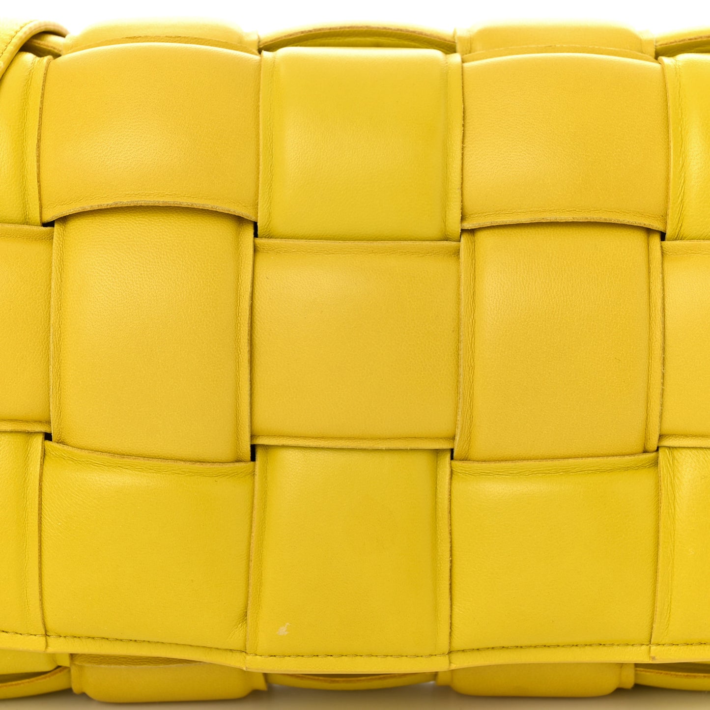 Nappa Maxi Intreccio Padded Cassette Crossbody Bag Buttercup