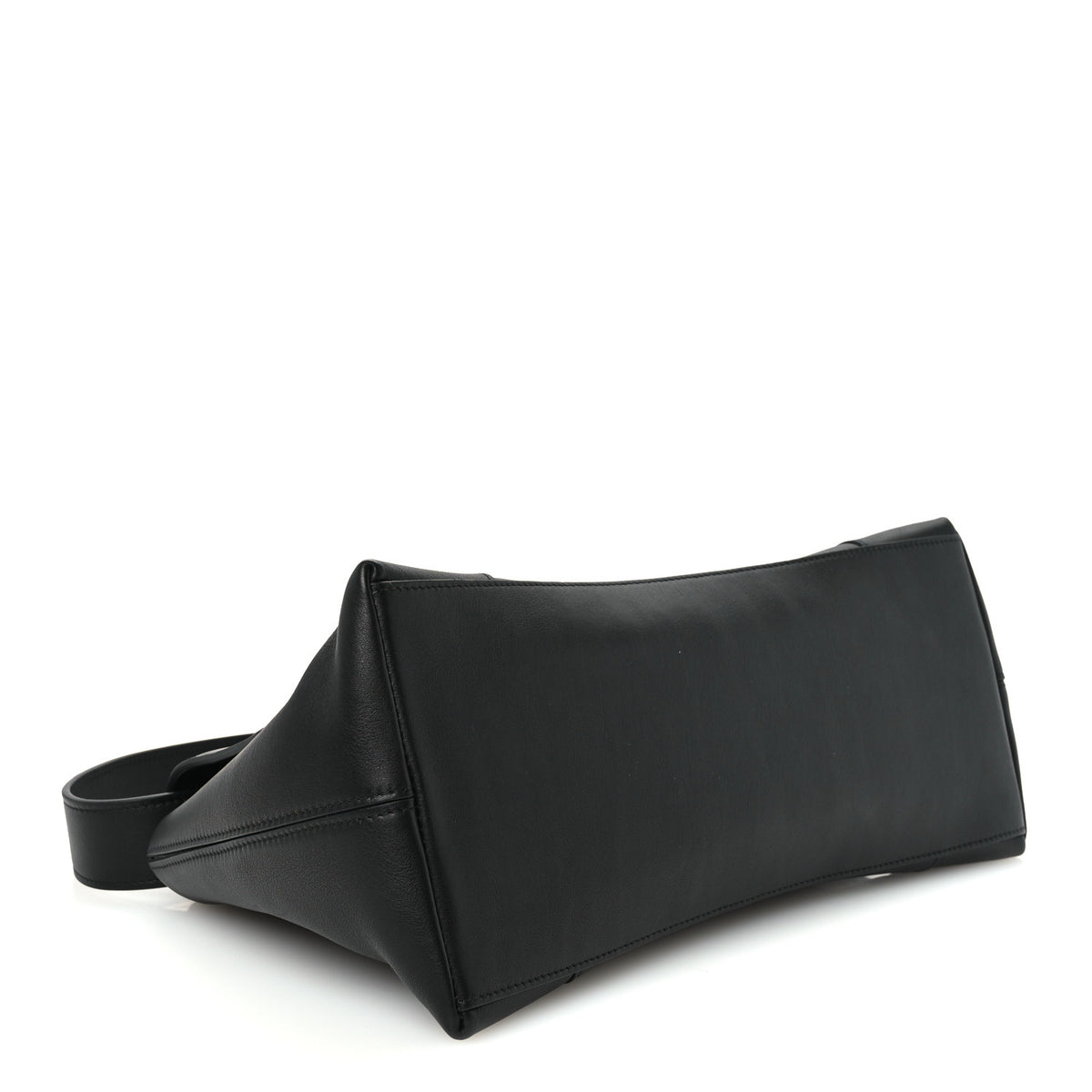 Grained Calfskin Monochrome M Downtown Shoulder Bag Black