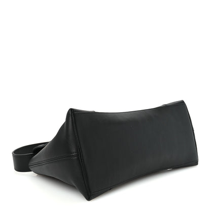 Balenciaga Grained Calfskin Monochrome M Downtown Shoulder Bag Black 4 of 10
