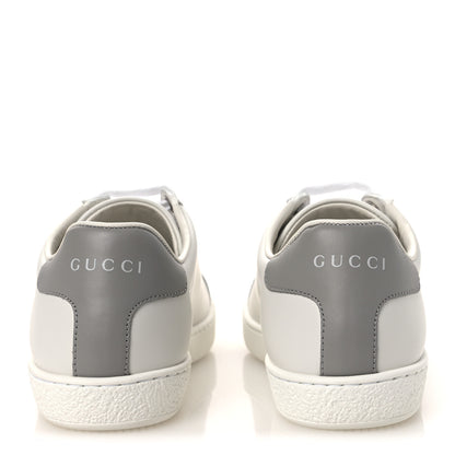 Gucci Calfskin Interlocking G Perforated Womens Ace Sneakers 37 White Grey Sky 6 of 11