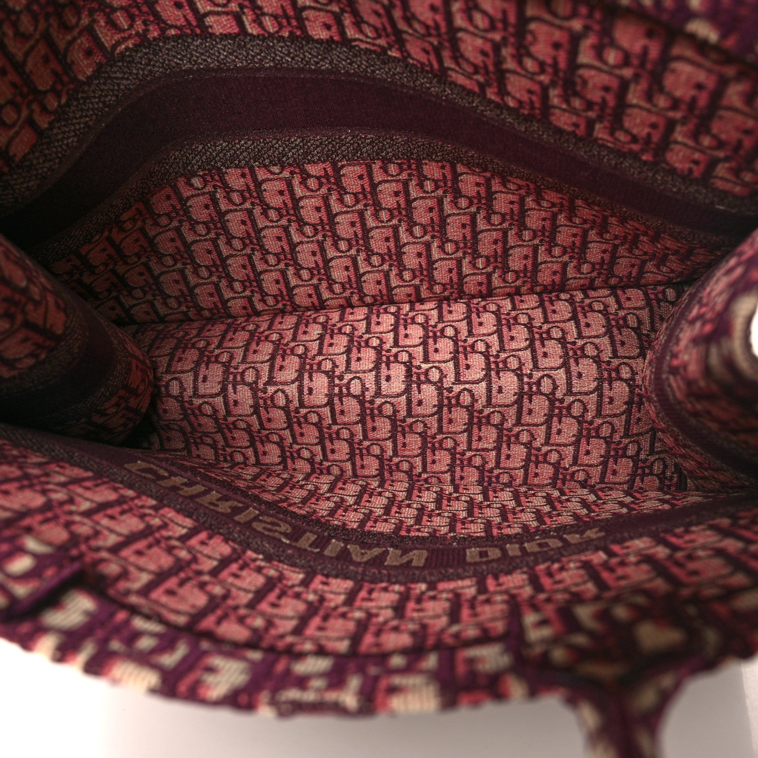 Christian Dior Oblique Large Book Tote Burgundy Multicolor 4 of 10