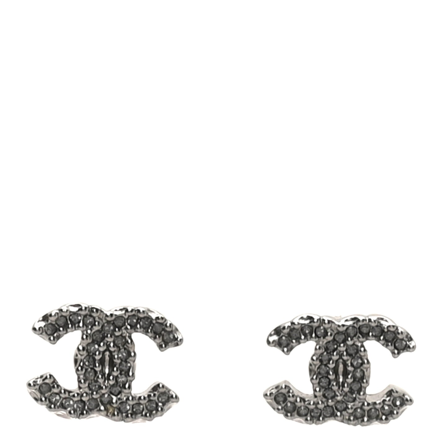 Ruthenium Crystal CC Earrings Dark Grey