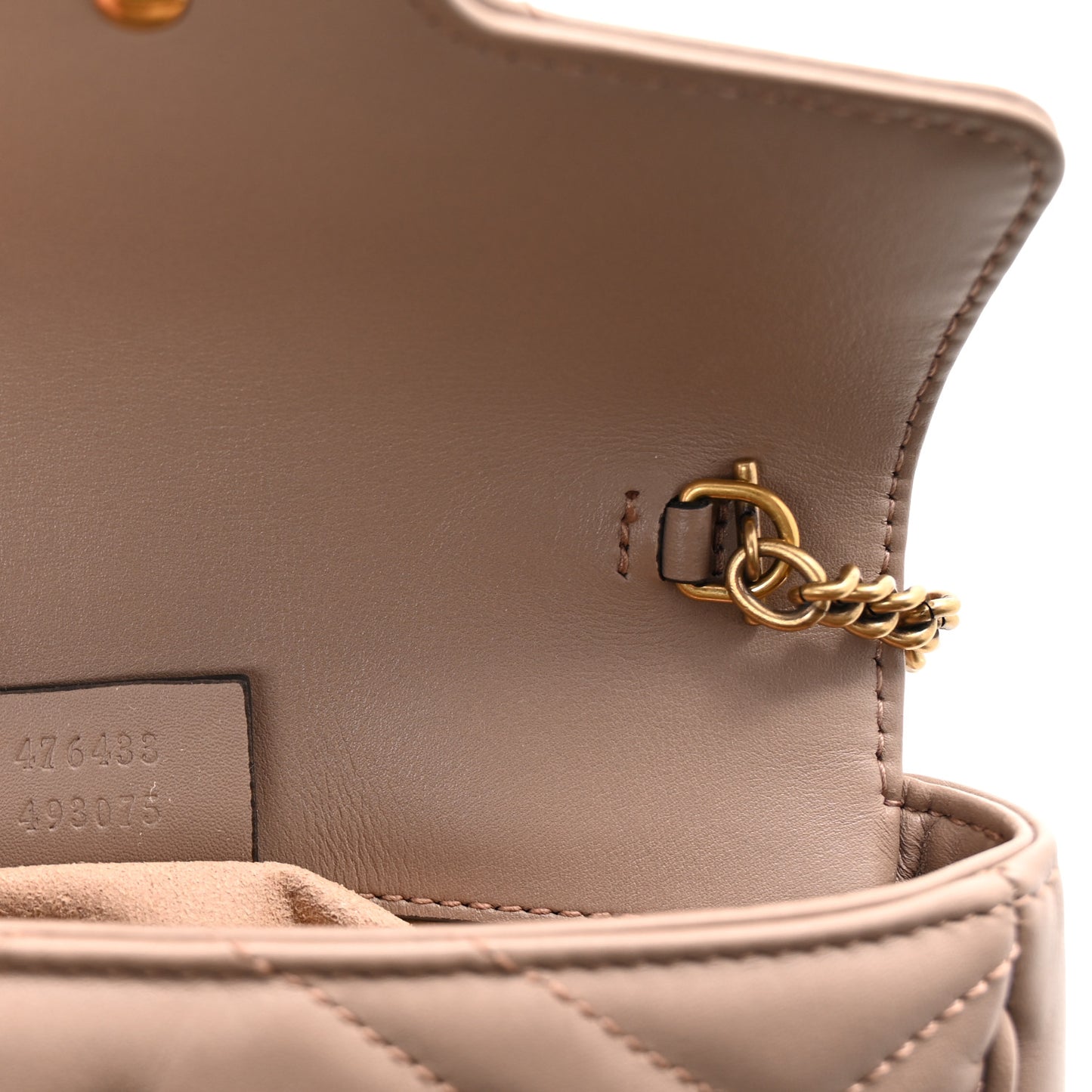 Calfskin Matelasse Super Mini GG Marmont Shoulder Bag Porcelain Rose