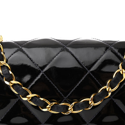Chanel Patent Lambskin Quilted Small Single Flap Navy 7 of 10