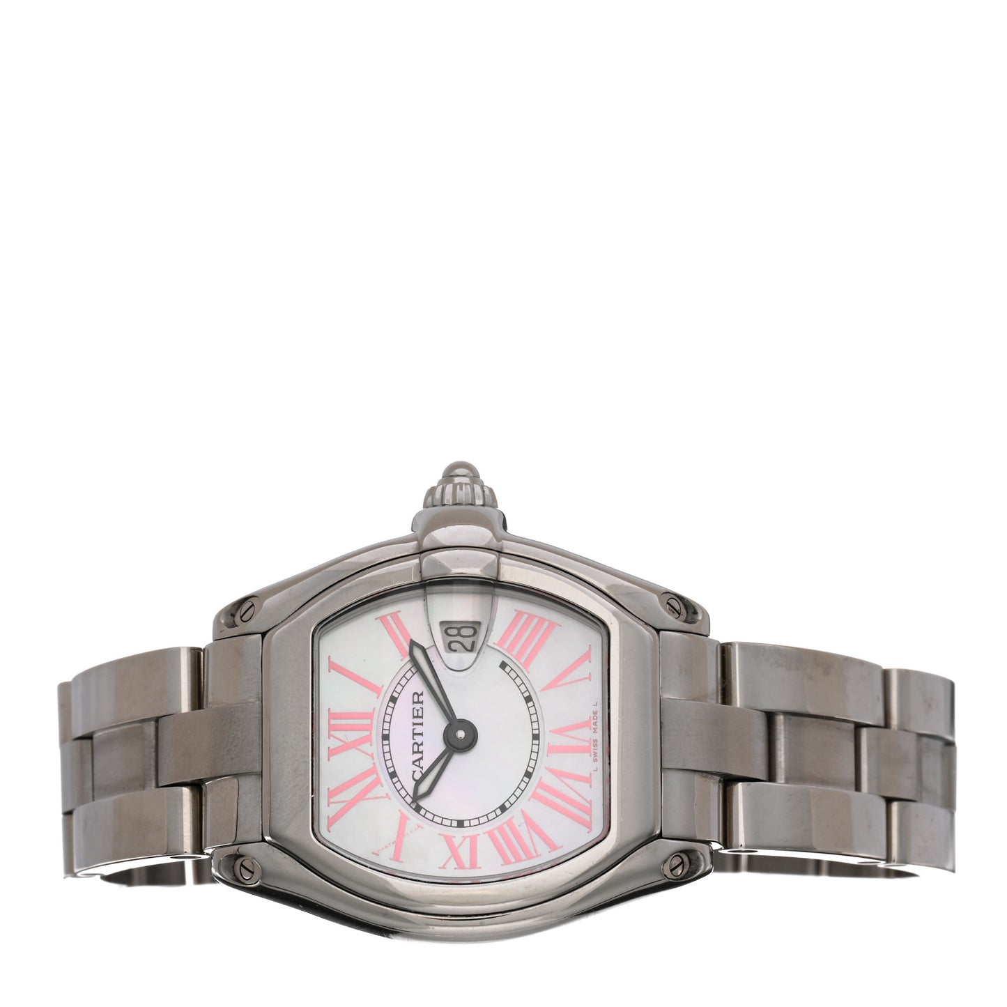 Stainless Steel Mother of Pearl 31mm Roadster Quartz Watch Pink