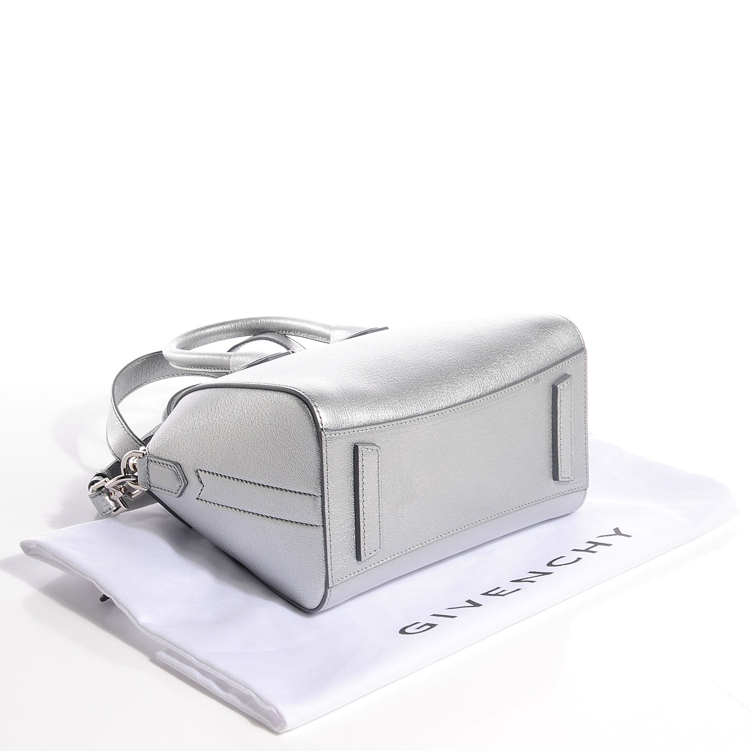 Givenchy Sugar Goatskin Mini Antigona Silver 8 of 14