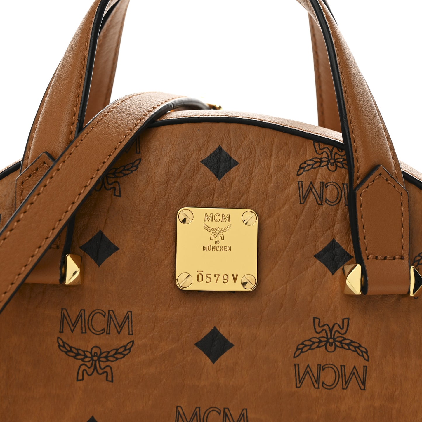 Visetos Essential Small Disco Tote Cognac