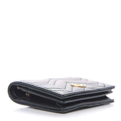 Gucci Calfskin Matelasse GG Marmont Card Case Wallet Black 3 of 7