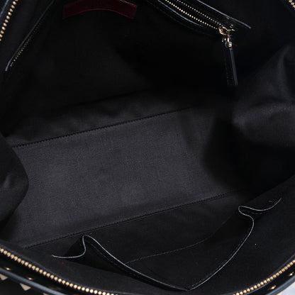Valentino Garavani Leather Rockstud Dome Shopper Black 6 of 8