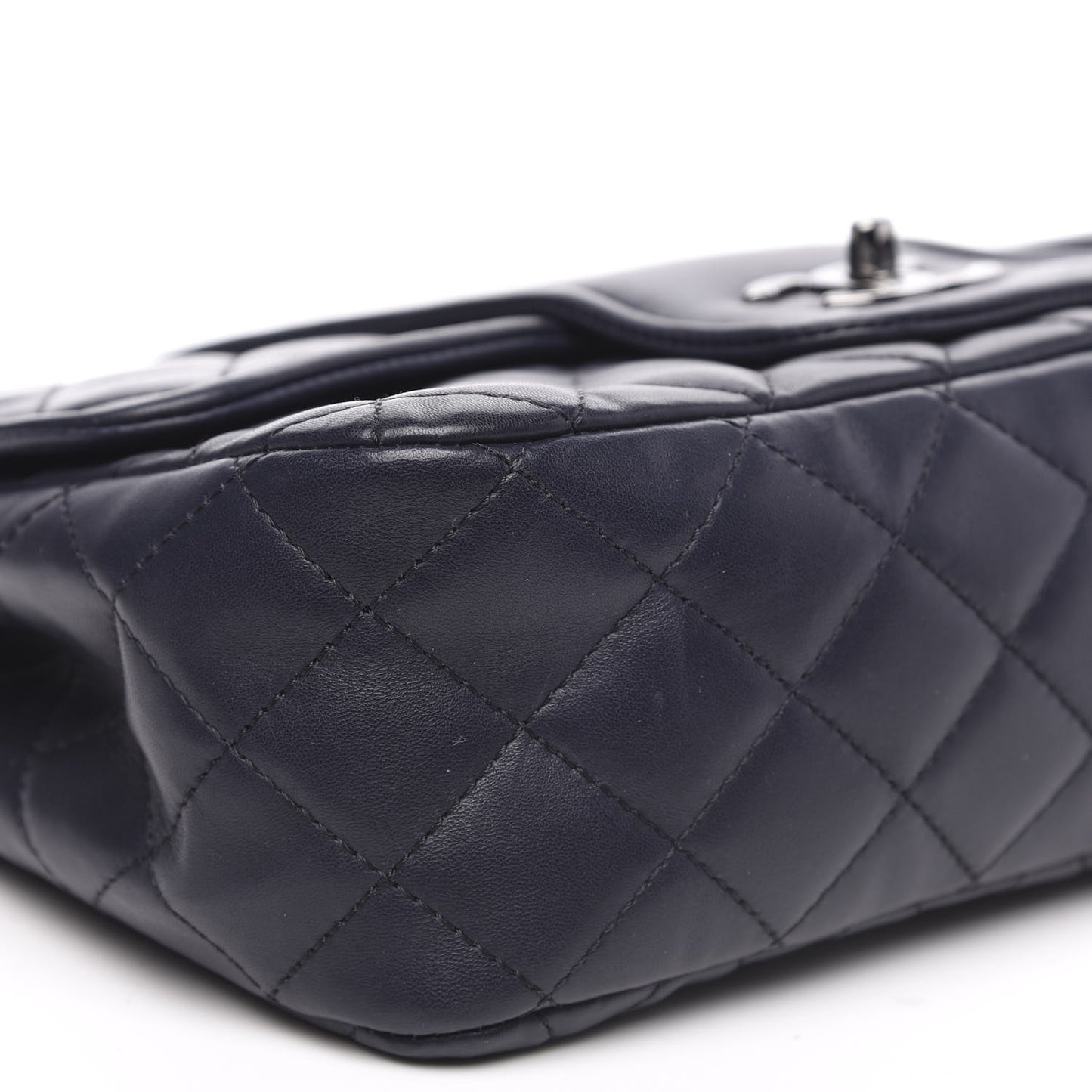 Lambskin Quilted Elementary Chic Flap Navy