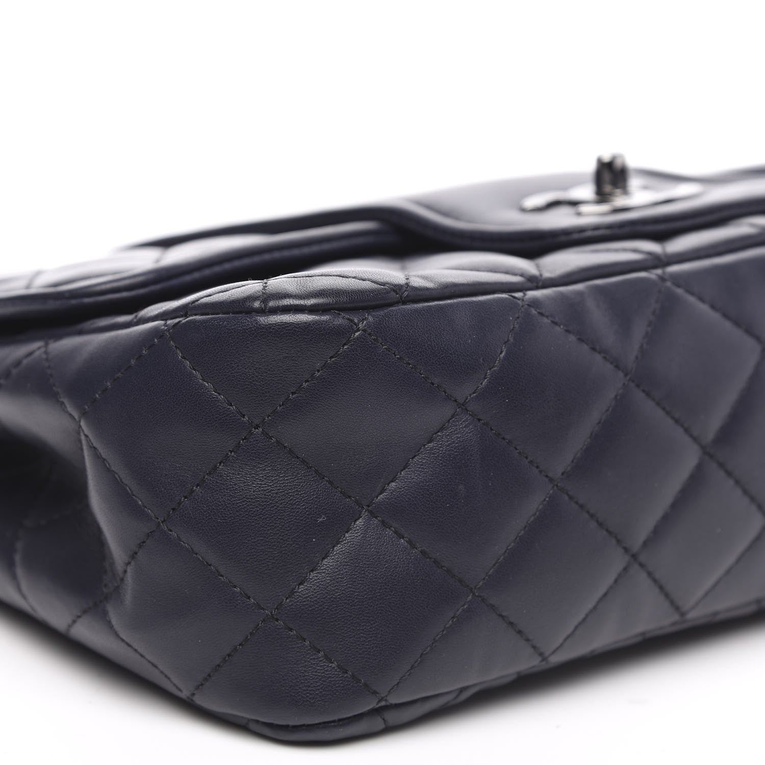 Chanel Lambskin Quilted Elementary Chic Flap Navy 10 of 13