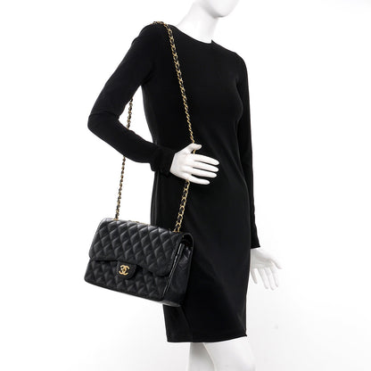 Chanel Caviar Quilted Jumbo Double Flap Black 2 of 8