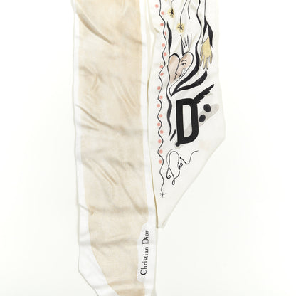 Christian Dior Silk Damier Mitzah Scarf 4 of 4