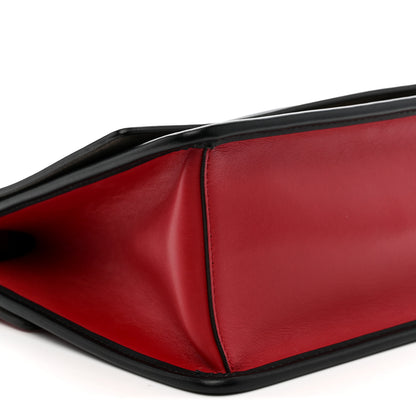Fendi Vitello Century F is Fendi Bi-Color FF 1974 Embossed Kan I Shoulder Bag Fragola Maya Black 10 of 12