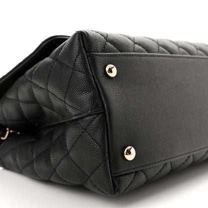Chanel Caviar Quilted Small Coco Handle Flap Black 8 of 9
