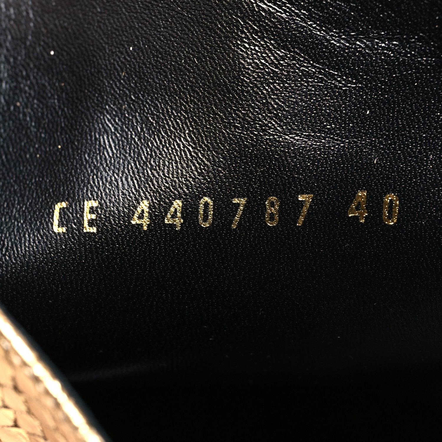 Saint Laurent Metallic Calfskin Python Embossed Knee Boot 40 Gold 6 of 9