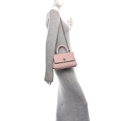 Chanel Caviar Quilted Mini Coco Handle Flap Pink 2 of 10